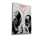 Wallity WY13 Banksy Lienzo Decorativo Enmarcado 50 x 70 cm